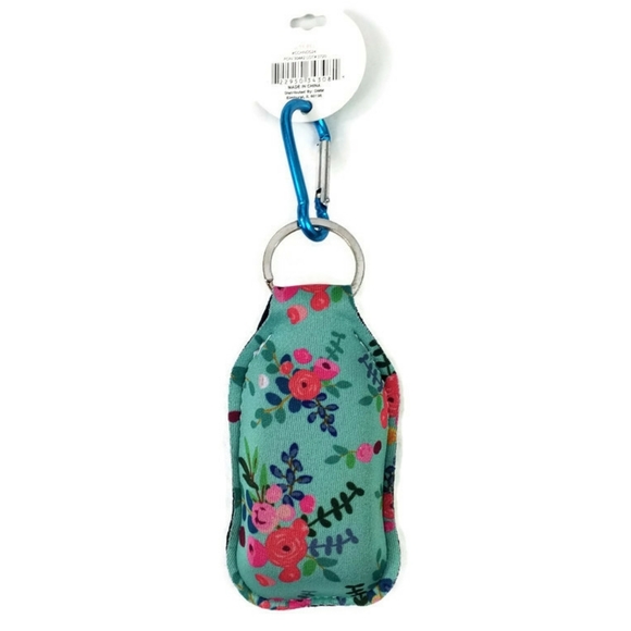 Care Cover Hand Sanitizer and Serene Floral Holder Set Carabiner Clip On - Picture 6 of 6